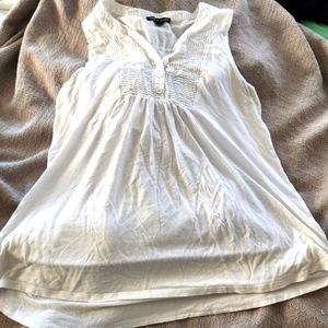 Ruffled cotton white blouse